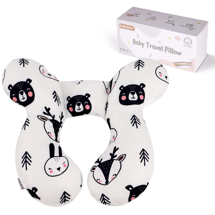 Baby Travel Pillow,Baby Neck Pillows for Car Seat,Upgraded Baby Head Pillow,Toddler Head and Neck Baby Support Pillow for Car Seat, Pushchair,Travel (Gray Fox)