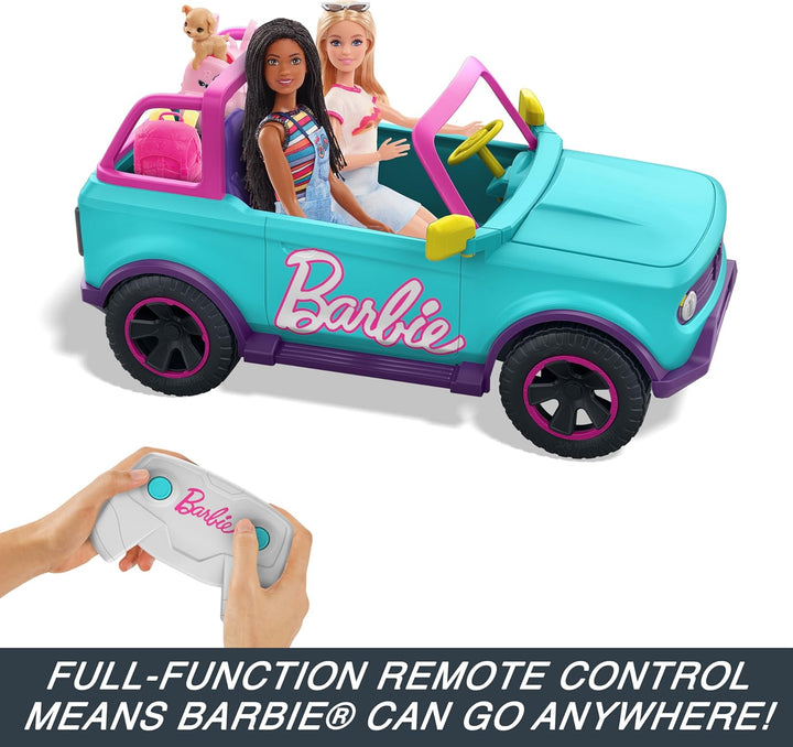 Hot Wheels RC SUV, Remote-Control Pink Vehicle That Fits 2 Fashion Dolls & Accessories, Includes Kid-Applied Stickers for Customization