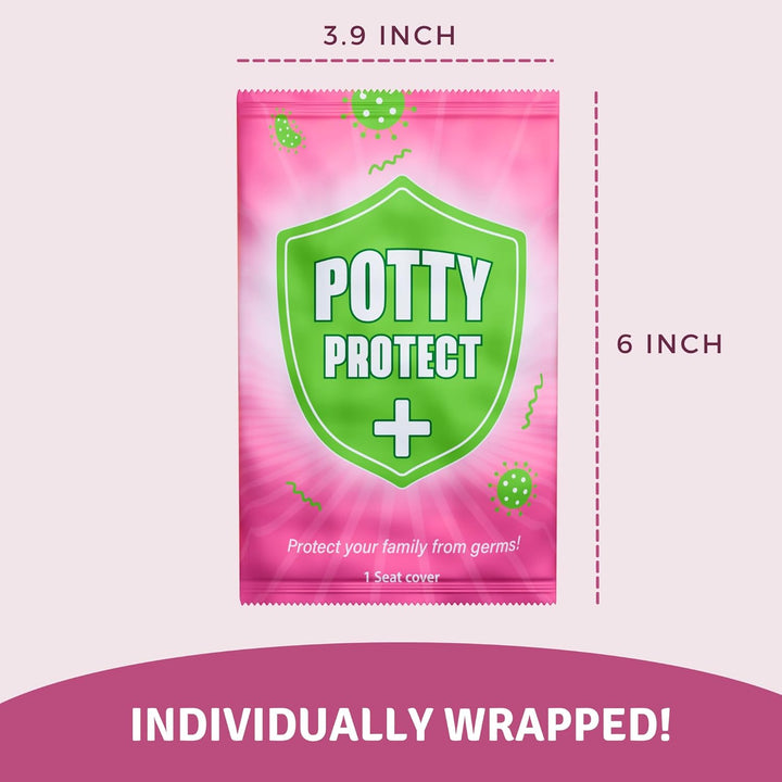 20 Pack Extra Large Disposable Toilet Seat Cover (Floral) – Toddler Toilet Covers for Full Coverage on Toilet or Potty – Ideal Travel Toilet Seat Covers for Kids and Adults