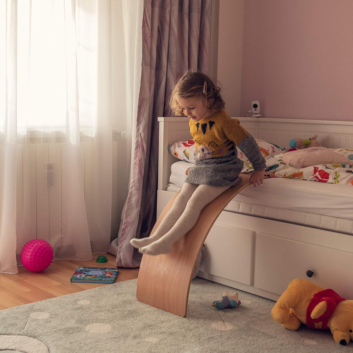 Montessori Wooden Wobble Board for Kids & Adults -100% Natural Wood Balance Board Toddler Balancing Toy Unique Boy & Girl Open Ended Toy Best Christmas Stocking Stuffer Gifts Idea 2025