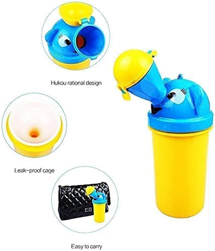 [500ML] Portable Baby Child Kids Travel Potty with Clean Brush,Hygienic Leak Proof Urinal Emergency Toilet for Camping,Car Travel,Outside,Park.Kid Toddler Pee Training Cup,Pee Bottle for Kids,Boy