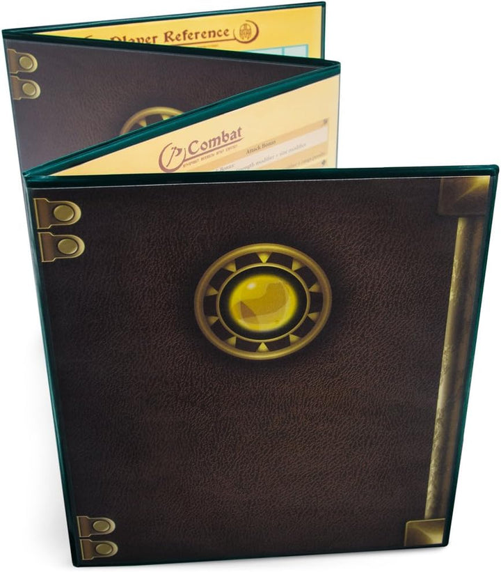 the Master'S Tome 4-Panel Customizable GM Screen with Free Inserts – Dry Erase, Dungeon & Game Master Accessory for Tabletop RPG Campaigns (Black)