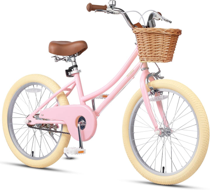 Girls Bike with Basket for 2-12 Years Old Kids, 12 14 16 18 20 Inch Bicycle with Bell Training Wheels, Multiple Colors