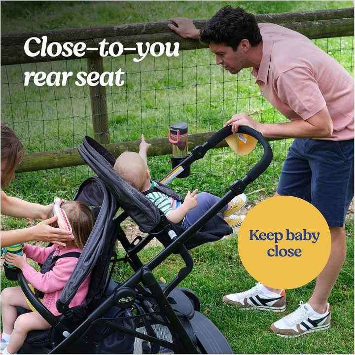 Ready2Grow LX 2.0 Double Stroller Features Bench Seat and Standing Platform Options, Clark
