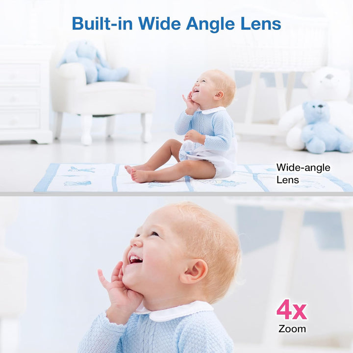 Upgraded Smart Wifi Baby Monitor, 1080P FHD Camera and 5" HD IPS Display, Free App with Motion Video, Sound/Motion Detection and Notifications, Fully Remote Pan-Tilt-Zoom: VM901