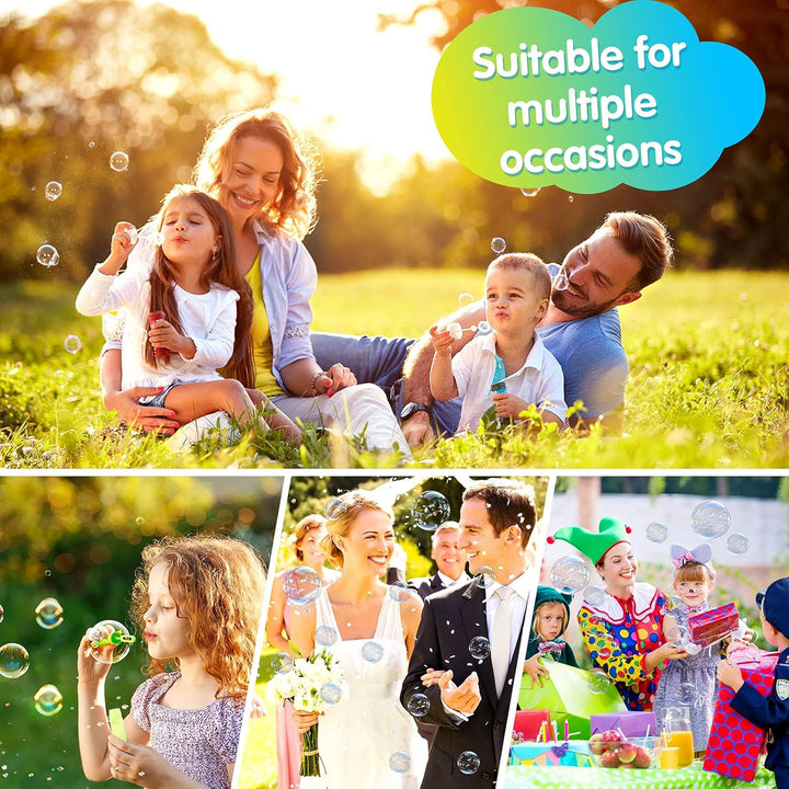 Bubble Solution Refill - 70 Ounce Premium Bubble Liquid Refills for Bubble Machine, Wand, Gun, Blower at Wedding and Party - Bubbles Toy for Kids Toddlers Boys Girls (With Portable Handle)