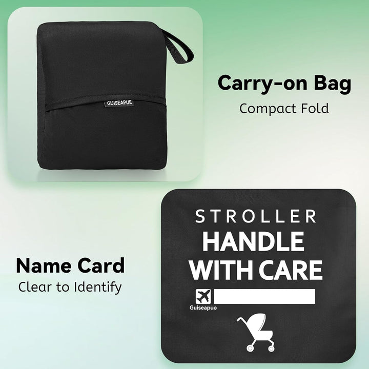 Stroller Bag for Airplane: Stroller Cover for Airplane Travel, 46" H X 21" W X 13" D, Stroller Travel Bag for Single, Double, Jogging Stroller, Fit Nuna Doona Cybex Mockingbird Uppababy