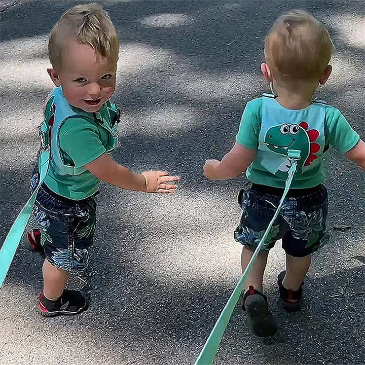 Toddler Leash-Baby Walking Safty Harness and Child anti Lost Wrist Link for Girls/Boys Travel (Green)