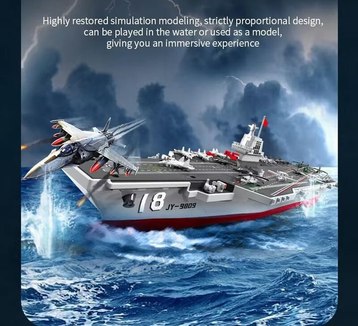Remote Control Ship Model RC Carrier Ship Model 2.4G Wireless Remote Control Ship Rechargeable Electric Ship Model