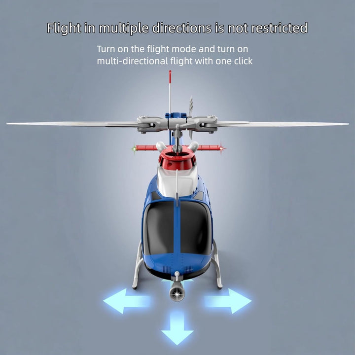 Remote Control Helicopter, C138 Pro RC Helicopter, 2.4G Hz 6 Channels, Six-Axis Gyroscope, Brushless Motor, Optical Flow Positioning, Stable Flight, Suitable for Beginners (Complete Set (1 Battery))
