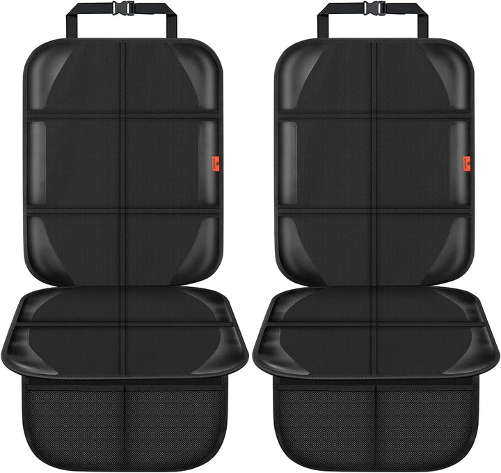 Car Seat Protector,Auto Car Seat Protectors Baby Carseat Waterproof & Durable 600D Fabric for Child Baby Car Seat Mat Vehicle Pet Cover 2 Storage Pockets (2 Pack)
