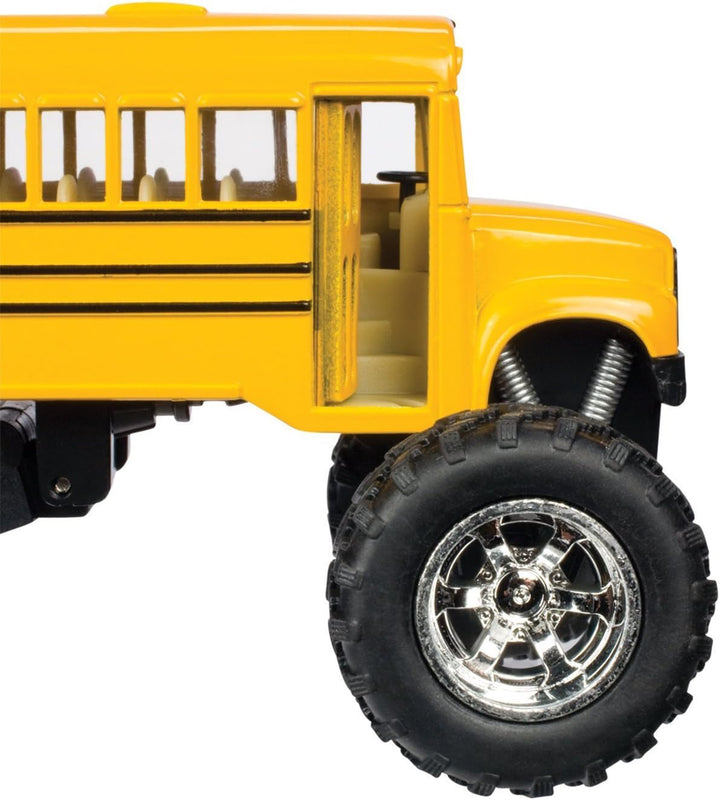 5 Inch Die-Cast Metal School Bus Big Wheel Monster Truck One School Bus