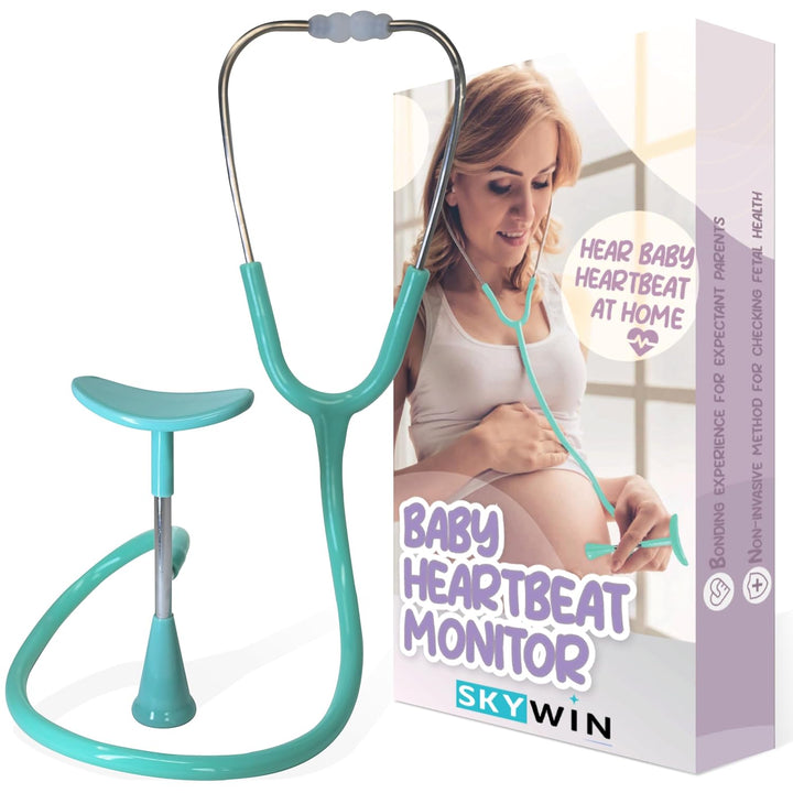 -Fetal Heartbeat Monitor, Fetoscope Heart Beat Monitors for Pregnancy Detection - 24 Weeks, Baby Heartbeat Monitor Pregnancy, at Home Fetal Heartbeat Monitor with the Stethoscope (White)
