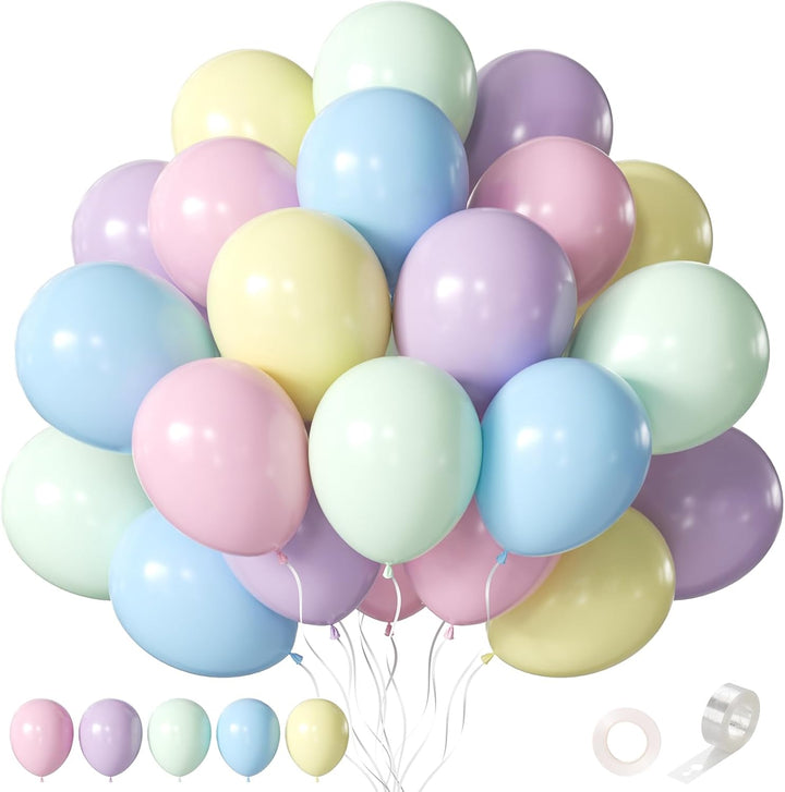 Assorted Blue Balloons Set, 60 Pcs Metallic Blue Balloons, Pearl, Navy, Light Blue, Baby Blue Balloon 12 Inch Latex Balloon for Boys Birthday Decoration, Baby Shower, Bridal Shower, Wedding