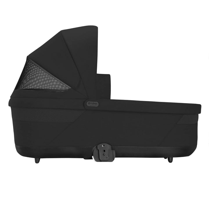 Balios Cot S Lux Baby Bassinet - Integrated Easy-Carry Handle, Sun Canopy & Spacious, Cozy Interior, Compatible with  Balios S Lux Stroller, Moon Black