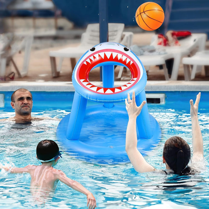 Kids Fun Pool Toys,Inflatable Shark Cornhole Board Floating Water Game Outdoor Swim Play for Adults Family,Cool Summer Party Gift for 6 7 8 9 10 12 Year Old Boy Girl Teen