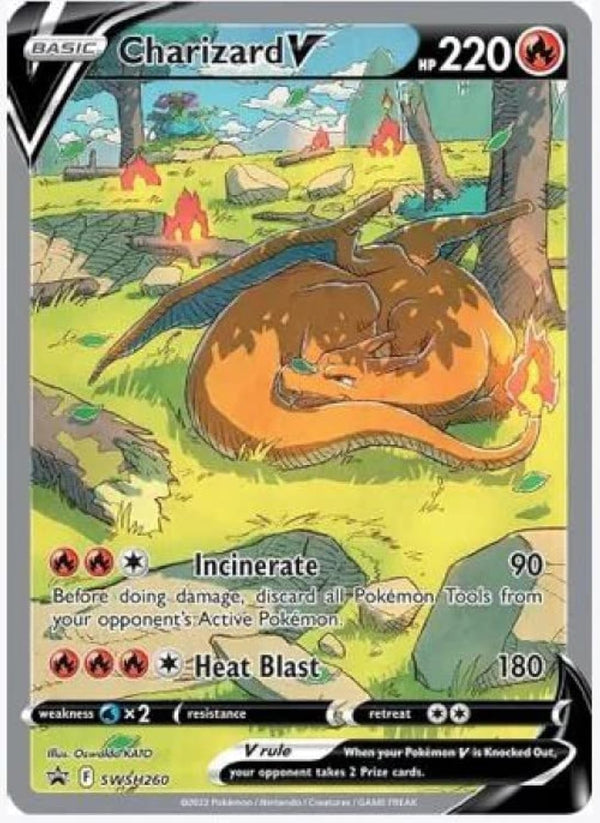 Charizard V SWSH260 - Pokemon Black Star Promo - Alternate Art Holo - Ultra Premium Collection Exclusive
