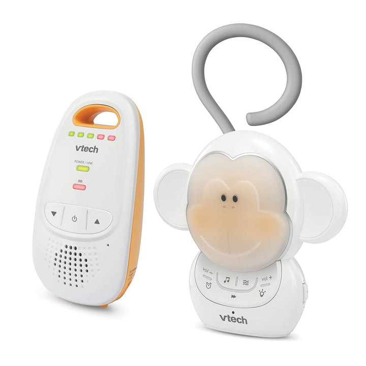 DM1411 Audio Baby Monitor & Portable Soother Dual-Unit Rechargeable Battery, Long Range, Soft-Glow Night Light, Soothing Sounds & Lullabies, Digital Wireless Transmission, Sound Indicator
