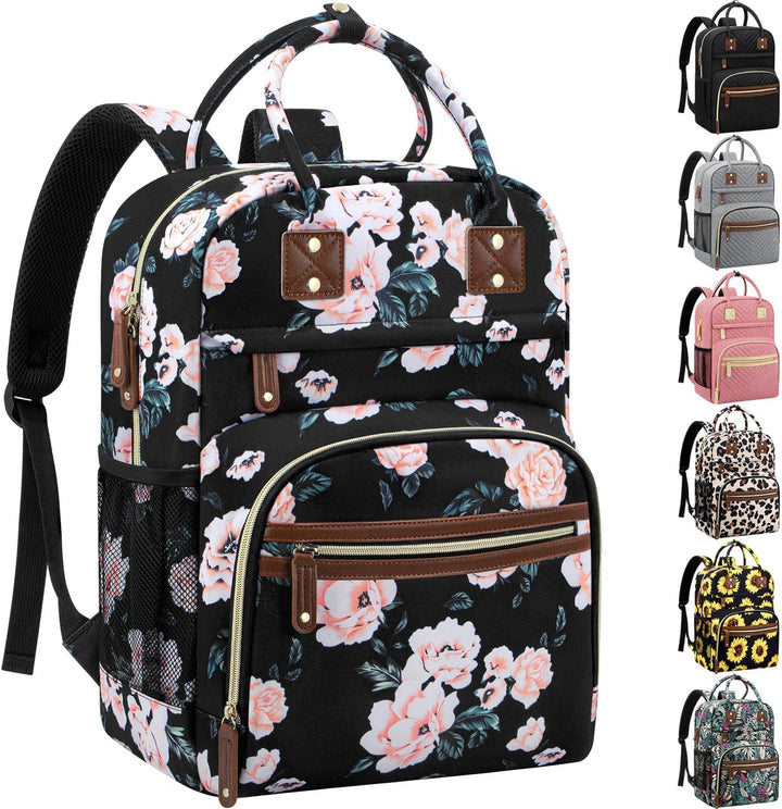 Diaper Bag Backpack for Women Large Capacity with Insulated Pockets Multifunctional Diaper Bags for Baby Girl Boy Waterproof Baby Bags for Mama Maternity Travel Bag Black