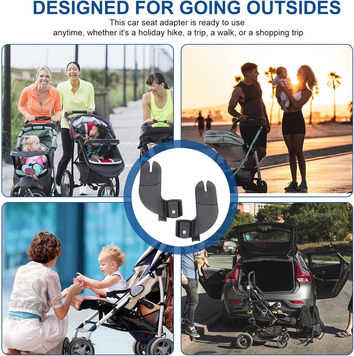 Car Seat Adapter for Stroller Compatible with Baby Jogger City Select, City Select 2, or City Select LUX Stroller Accessories Car Seat Adapter for Stroller (Black)