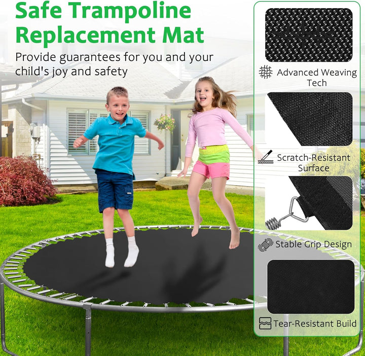 Replacement Trampoline Mat，Heavy-Duty, Uv-Resistant & Durable Bounce Pad for 12/14/15Ft round Trampolines - Perfect for Safe & Fun Jumping
