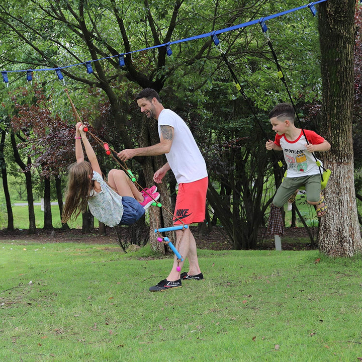 6.6FT Climbing Rope Ninja Ladder for Kids - Kids Ninja Warrior Obstacle Course Accessories - Swing Rope Ladder
