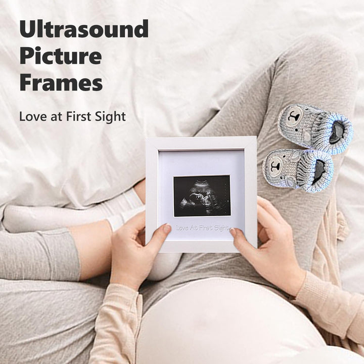 Pregnancy Announcement, Baby Announcement Ideas Set Include Felt Letter Board, Baby Onesie, Booties, Photo Frame, Wooden Sign and Bear Plush, Pregnancy Announcement Photo Props Coming Soon Baby Announcement