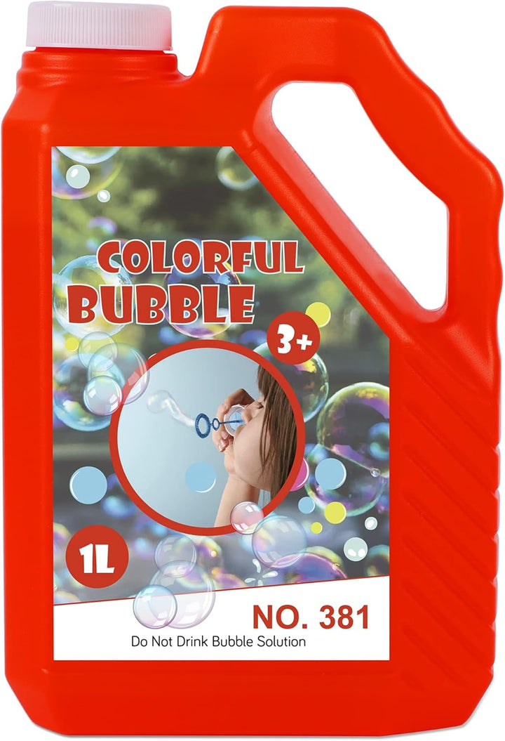 Concentrated Bubble Solution, 1 L/ 33.8 OZ Refill for Bubble Machines, Giant Wands, and Blowers - up to 2.5 Gallons for Kids' Birthday Parties