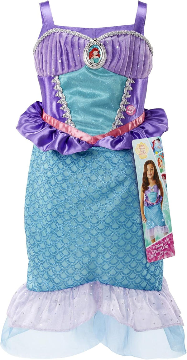 Ariel Sing & Shimmer Musical Dress – Sparkling Costume with Built-In Music, Ages 3–6, Size 4–6X – Amazon Exclusive