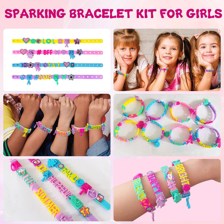 Art & Craft Kits for Kids, DIY Friendship Bracelet Making Kit for Girls, Jewelry Making with Charm & Stickers, Birthday Gifts for Ages 5-12, Toys for Ages 5, 6, 7, 8, 9, 10, 11, 12 Years Old