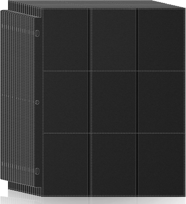 40 Pack 9 Pocket Page Protectors,720 Pockets Double Sided Card Holder Pages for a 3 Ring Binder, Card Protector Sheets Baseball Card Binder,Fit for MTG, TCG, Baseball Standard Cards