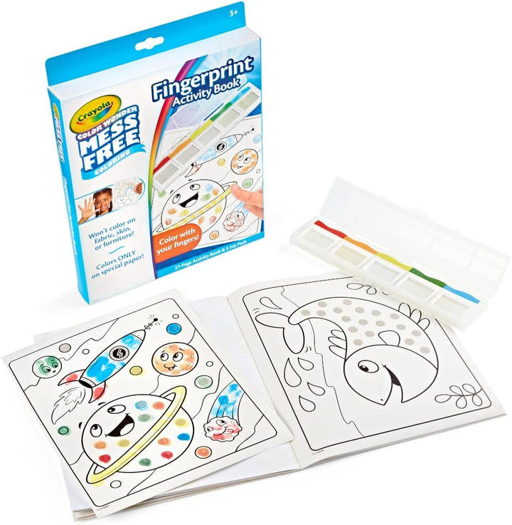Color Wonder Mess Free Fingerprint Ink Painting Activity Set, Finger Painting Alternative, Toddler Coloring, Travel Activity, Gift for Toddlers