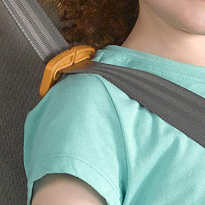 Gofit® Backless Booster Car Seat without Latch Attachment, Travel Booster Seat for Car, Portable Car Booster Seat for Children 40-110 Lbs., Shark/Black and Grey