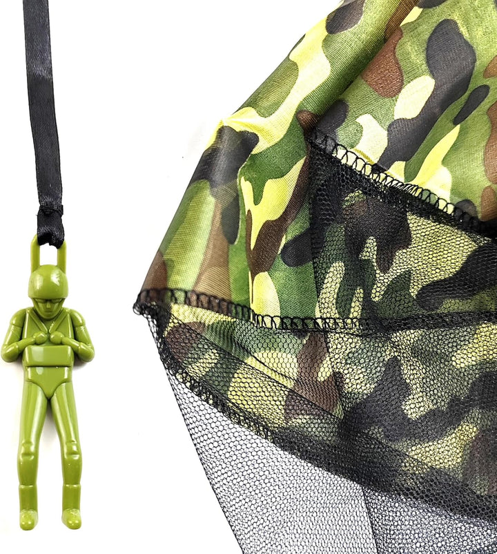 6PCS Army Camo Parachute Toys for Kids Hand Throwing Kids Outdoor Games, Army Men Action Figures Tangle Free Throwing Toy Parachute outside Toy Gifts for Kid Ages 3-16