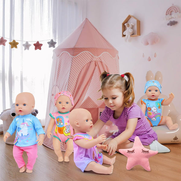 17Cm Doll Clothes, Clothes for Dolls Outfit, Stylish Adorable Dolls Clothes Accessories for 17Cm Dolls, Play & Collector Display (No Doll) (Pink)