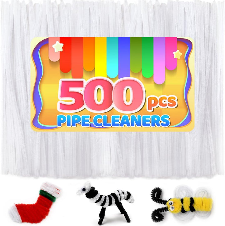 200Pcs 20Colors, Pipe Cleaners, Chenille Stems, Pipe Cleaners for Crafts, Pipe Cleaner Crafts, Art and Craft Supplies