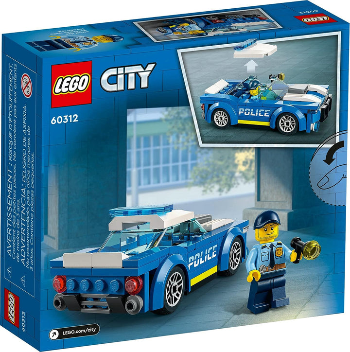 City Police Car Toy 60312 for Kids 5 plus Years Old with Officer Minifigure, Small Gift Idea, Adventures Series, Car Chase Building Set
