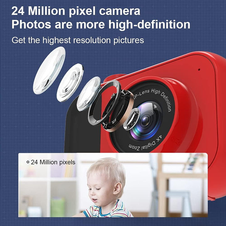 Kids Camera, Kids Camera Toys, Mini Kids Digital Camera, Toy Cameras for Boys and Girls, with 32G SD Card, Christmas Birthday Gifts for 3-10 Year Old Girls and Boys (Green)