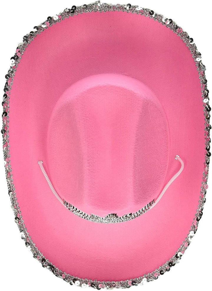 Child Pink Cowboy Hat with Blinking Tiara
