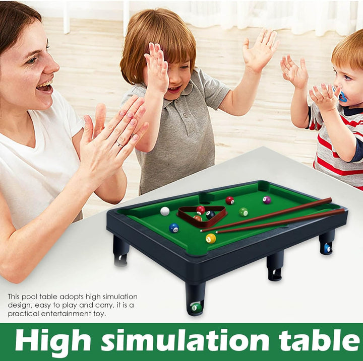 Mini Billiard Table Game, Cat Billiard Balls, Includes Game Balls, Mom Ball, Tripod and More, Portable Pool Set for Family and Children Games, Best Gift for Pet Cat (A)