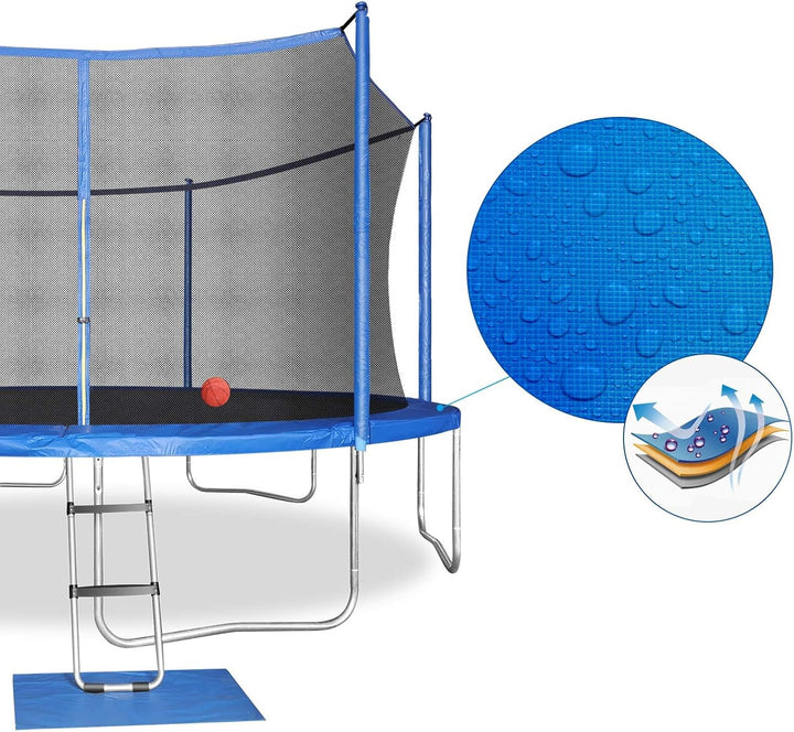 15FT/14FT/12FT Trampoline Safety Pad Replacement, round Trampoline Spring Protection Cover, Fits 15Ft/14Ft/12Ft Frames, Water-Resistant Trampoline Accessories