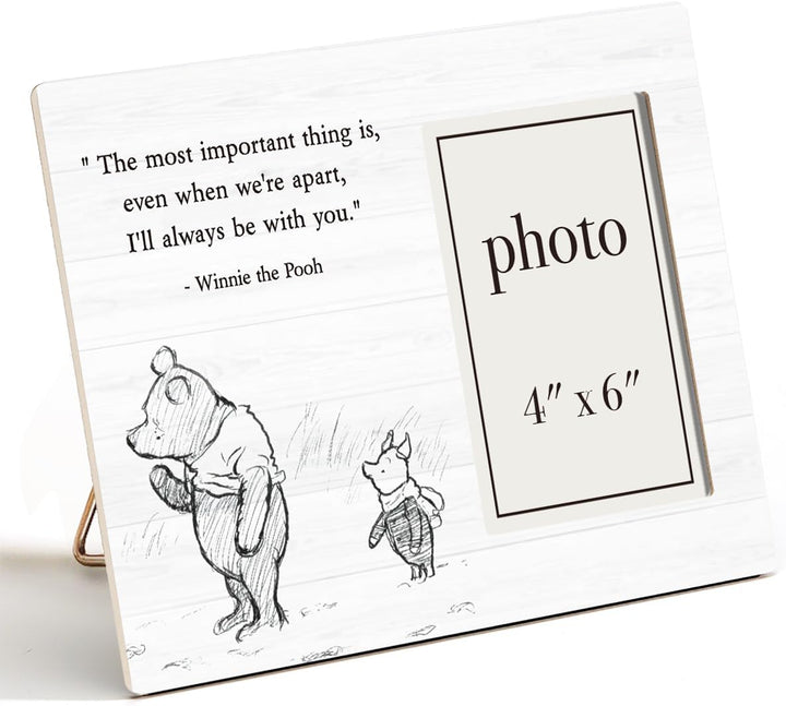 Classic Pooh Bear Nursery Picture Frame, Baby Gifts for Nursery, Baby Shower Gifts for New Parents Photo Frame for 4 X 6 Inch Photo