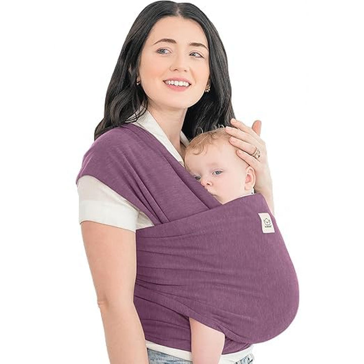 Baby Wrap Carrier - All in 1 Original Baby Carrier Newborn to Toddler Sling, Easy to Wear, Hands Free Bonding, Lightweight, Breathable Infant Wraps (Trendy Black)