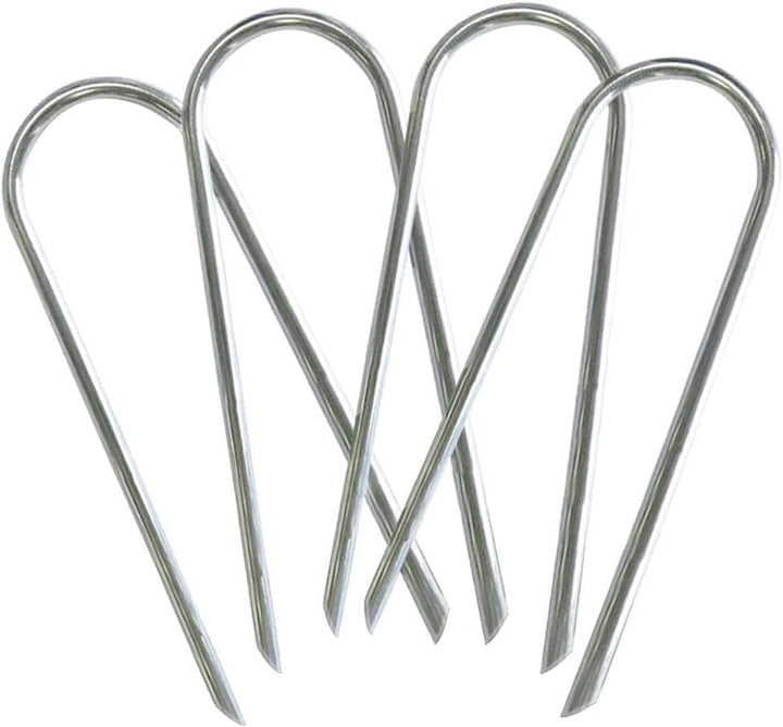 Trampoline Stakes U Shaped Anchors Heavy Duty Metal - Long Trampolines Ground Wind Stakes for Soccer Goals, Camping Tents, Garden Decoration