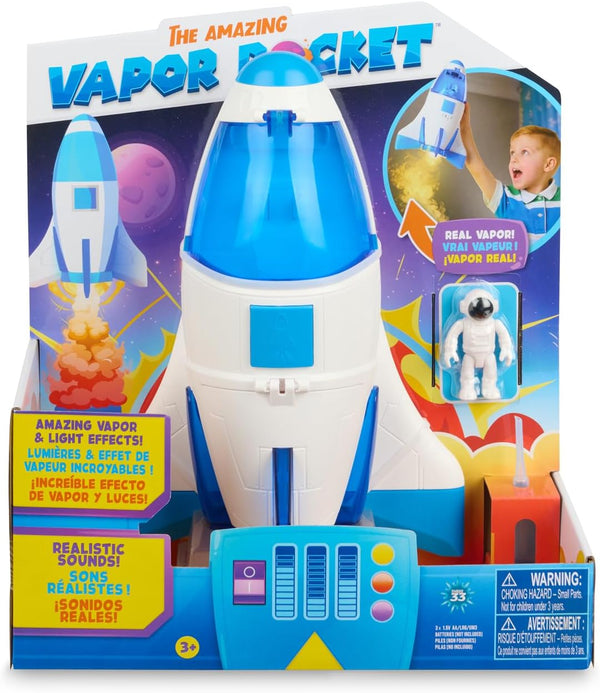 Energx Amazing Vapor Rocket with Astronaut Action Figure, Blasts off with Vapor Effects, Lights & Sounds (Ages 3+)
