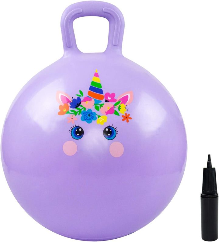Hopper Ball, Clouds Hopping Toys for Kids, 18 Inch Bouncy Ball with Handle, Inflatable Bouncing Hoppity Hop Toys for Boys and Girls Gifts