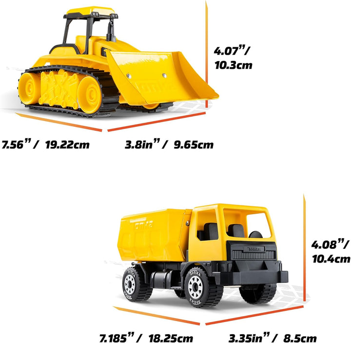 - Steel Classics Giga Series - Dump Truck & Bulldozer, 2-Pack