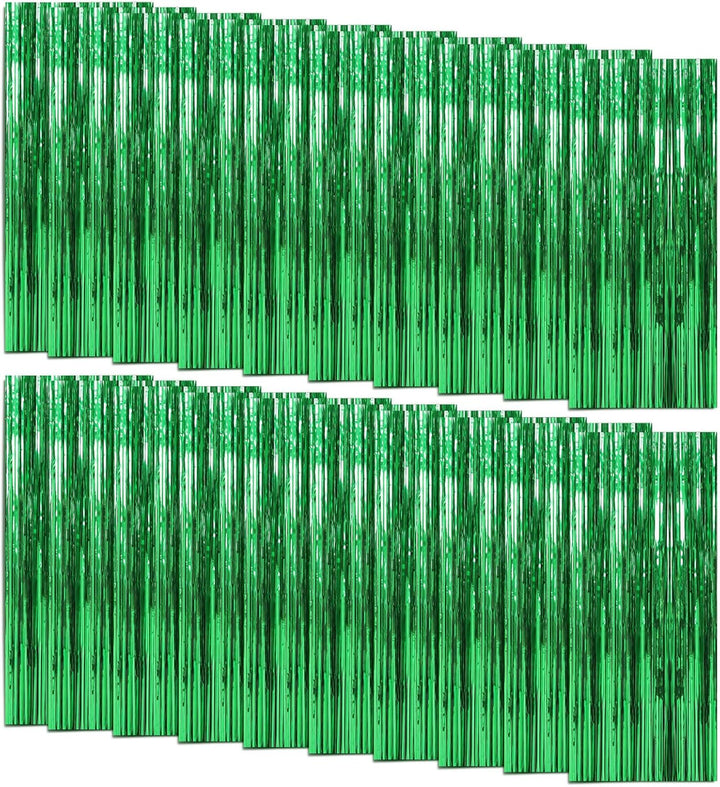 2 Pack Blue Streamers Party Decorations Fringe Backdrop Ocean Themed Decorations Foil Curtain Backdrop Blue Birthday Ocean Party Decor Supplies