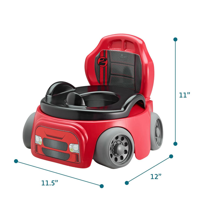 Training Wheels Racer Potty Training Toilet - Race Car Training Potty - Includes Detachable Toddler Toilet Seat and Kids Potty - Ages 18 Months and Up