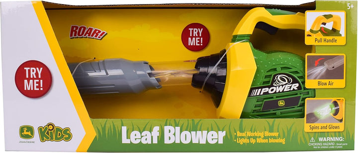 John Deere Leaf Blower Toy for Kids – Pretend Construction Tool with Lights and Sounds | Blows Real Air